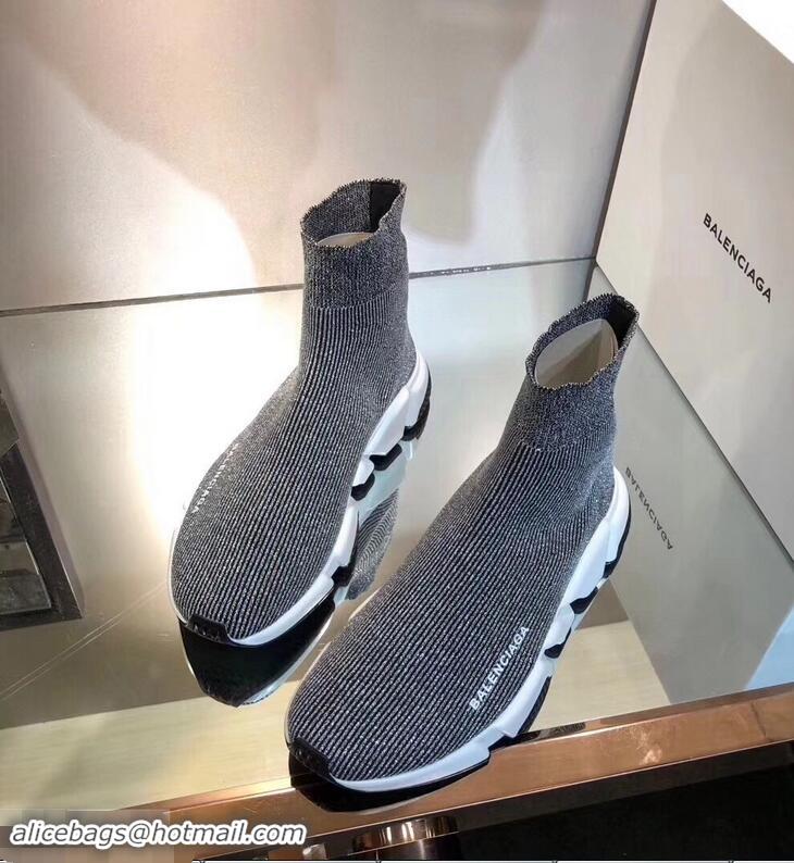 Reasonable Price Balenciaga Knit Sock Speed Trainers Sneakers B92902 Line Gray 2019