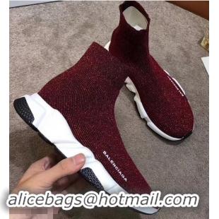 Affordable Price Balenciaga Knit Sock Speed Trainers Sneakers B92903 Line Date Red 2019