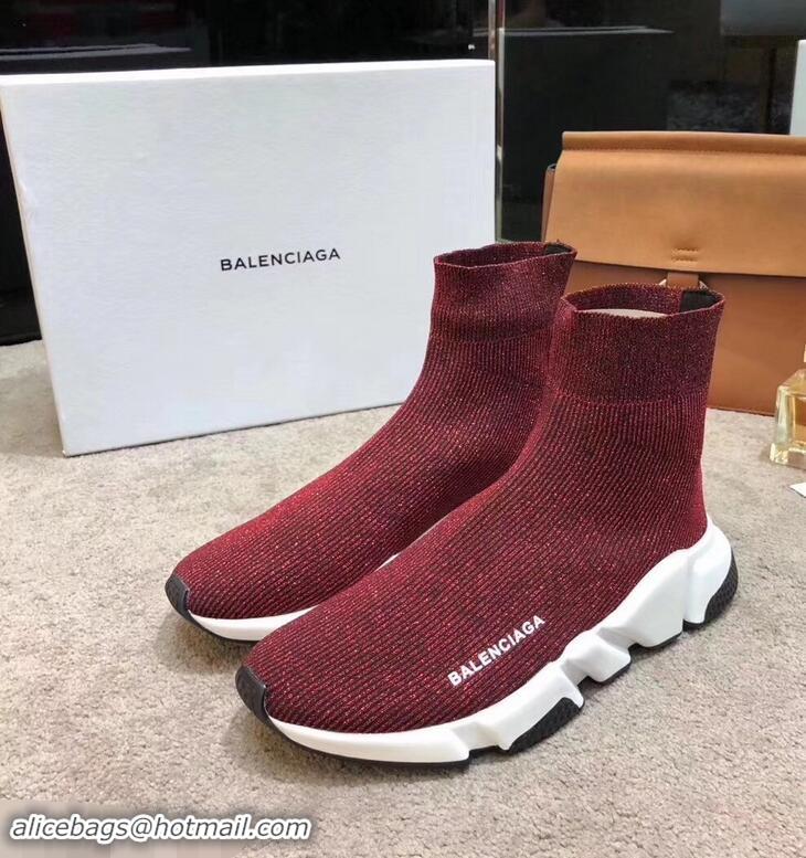 Affordable Price Balenciaga Knit Sock Speed Trainers Sneakers B92903 Line Date Red 2019