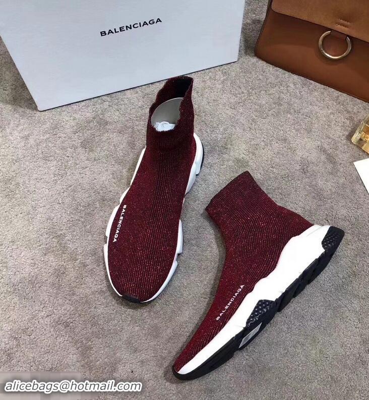 Affordable Price Balenciaga Knit Sock Speed Trainers Sneakers B92903 Line Date Red 2019