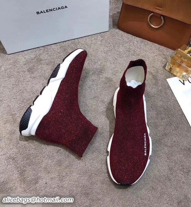 Affordable Price Balenciaga Knit Sock Speed Trainers Sneakers B92903 Line Date Red 2019