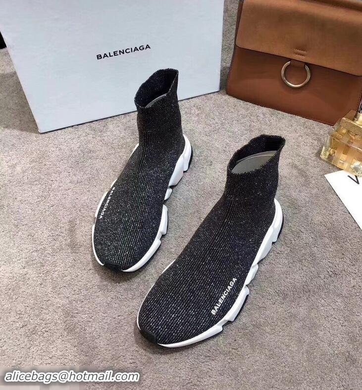 Low Price Balenciaga Knit Sock Speed Trainers Sneakers B92904 Line Silver Gray 2019