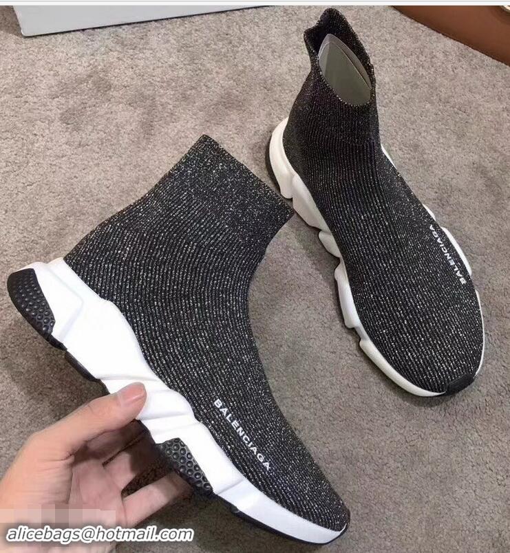 Low Price Balenciaga Knit Sock Speed Trainers Sneakers B92904 Line Silver Gray 2019