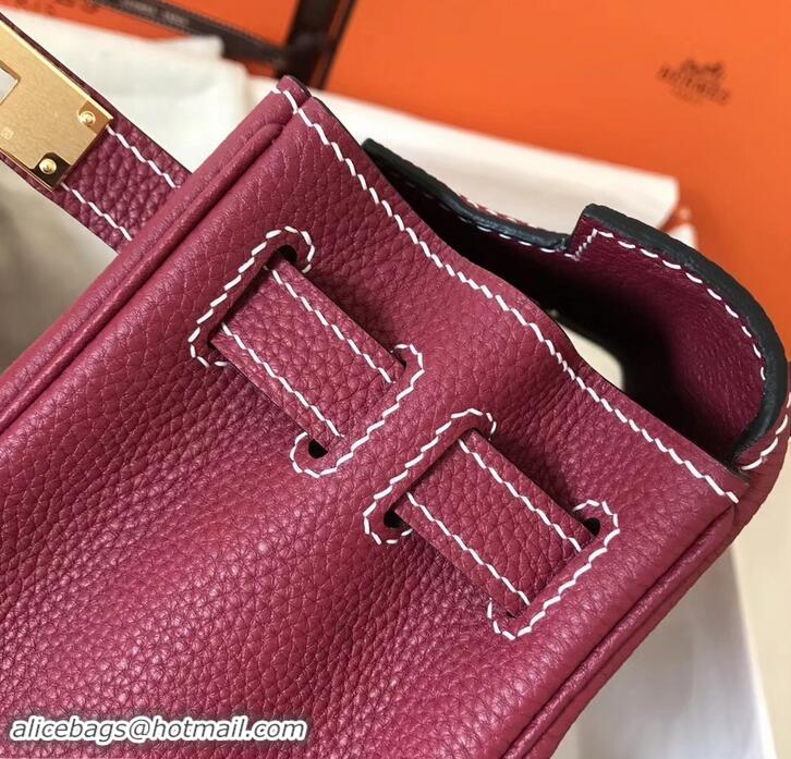 Elegant Hermes Kelly 28cm Bag In Original togo Leather With Gold/Sliver Hardware 600920 burgundy