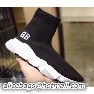 Top Quality Balenciaga Knit Sock Speed Trainers Sneakers BB B92916 Black/White 2019