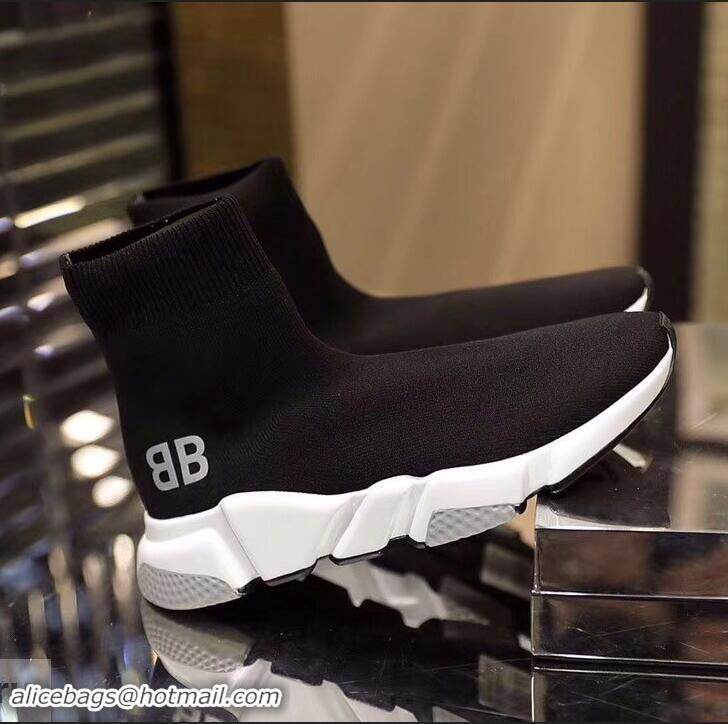 Top Quality Balenciaga Knit Sock Speed Trainers Sneakers BB B92916 Black/White 2019