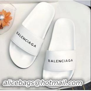 Hot Sale Balenciaga Slides Sandals Logo B93710 White