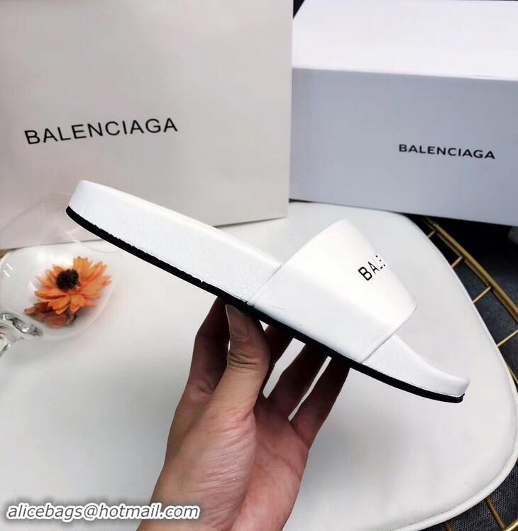 Hot Sale Balenciaga Slides Sandals Logo B93710 White