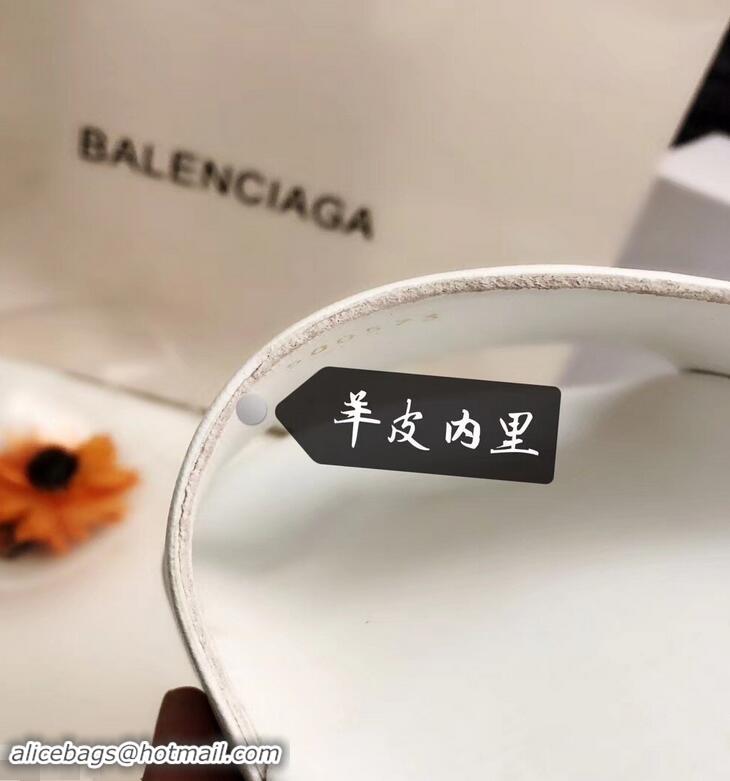 Super Quality Balenciaga Slides Sandals Political Campain Logo B93713 White