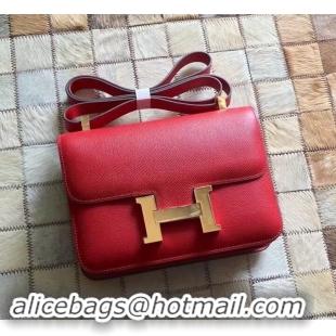 Perfect Hermes Constance 18/23 Bag in original Epsom Leather 600933 Red