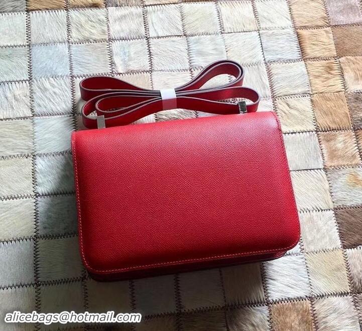 Perfect Hermes Constance 18/23 Bag in original Epsom Leather 600933 Red