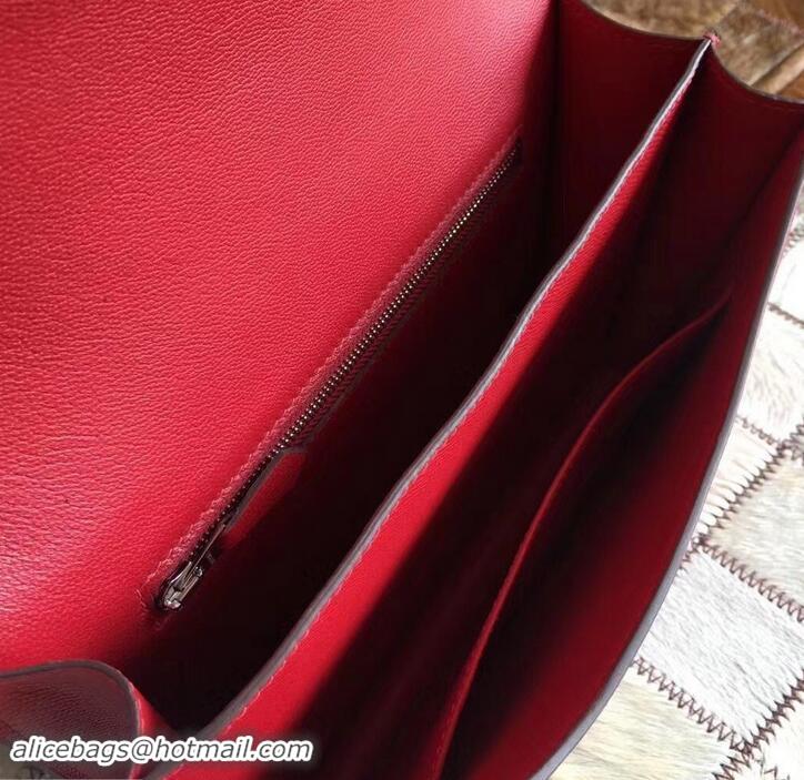 Perfect Hermes Constance 18/23 Bag in original Epsom Leather 600933 Red