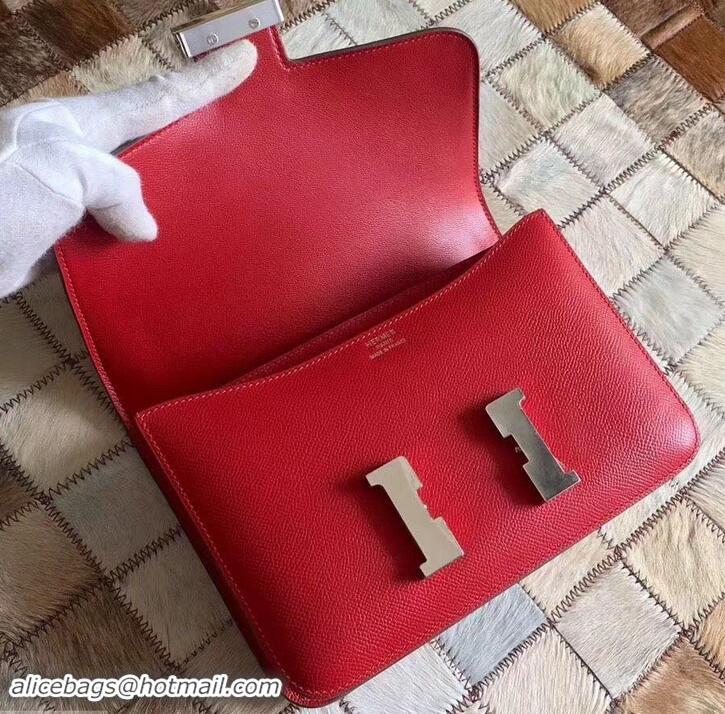 Perfect Hermes Constance 18/23 Bag in original Epsom Leather 600933 Red