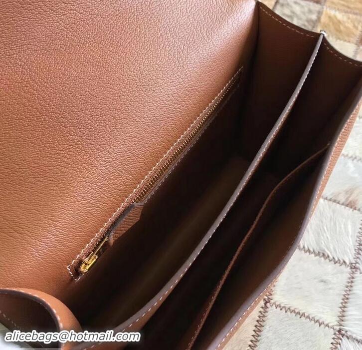 Good Looking Hermes Constance 23 Bag in original Epsom Leather 600933 camel