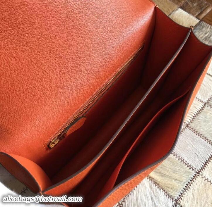 Elegant Hermes Constance 23 Bag in original Epsom Leather 600933 orange