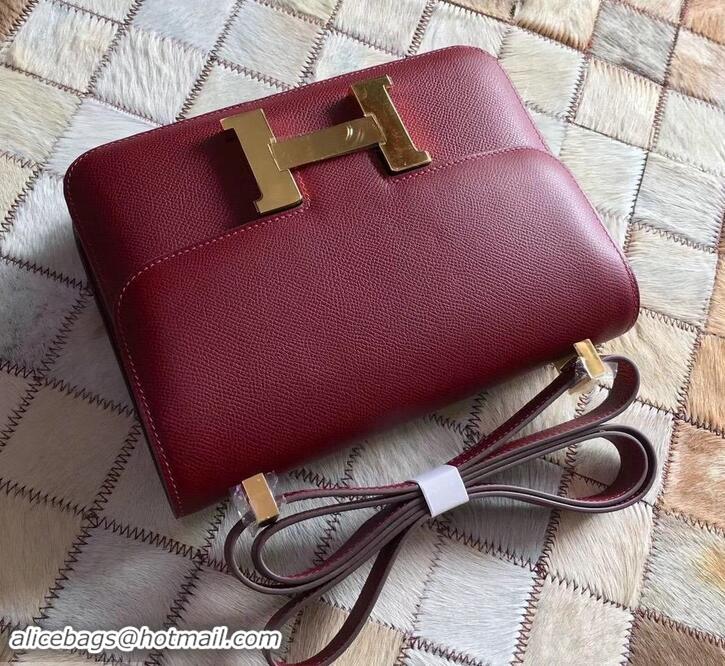 New Style Hermes Constance 23 Bag in original Epsom Leather 600933 burgundy