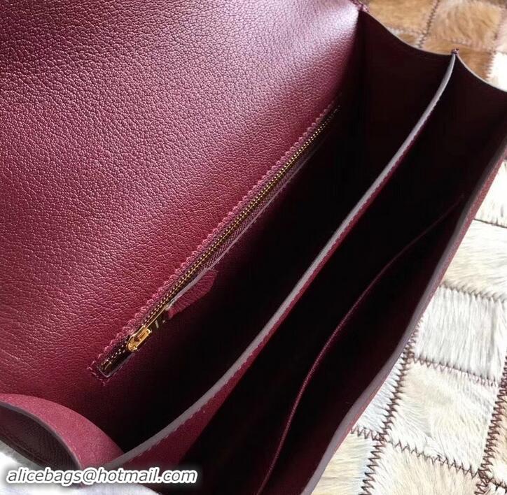 New Style Hermes Constance 23 Bag in original Epsom Leather 600933 burgundy