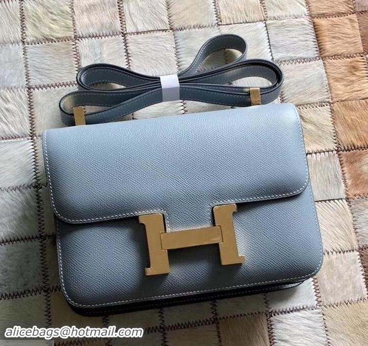 Most Popular Hermes Constance 23 Bag in original Epsom Leather 600933 blue lin