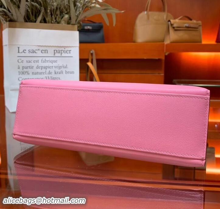 Charming Hermes Kelly 22 Clutch Bag In Original Swift Leather 601011 Pink