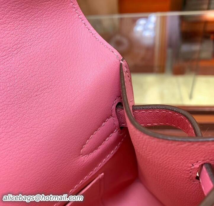 Charming Hermes Kelly 22 Clutch Bag In Original Swift Leather 601011 Pink