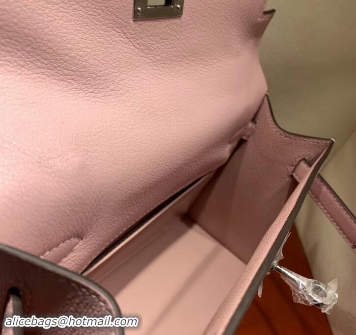 New Style Hermes Kelly 22 Clutch Bag In Original Swift Leather 601011 Cherry Pink