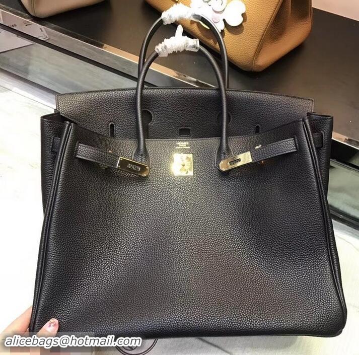 Best Price HERMES BIRKIN 40 BLACK IN ORIGINAL TOGO LEATHER WITH GOLD HARDWARE 601023