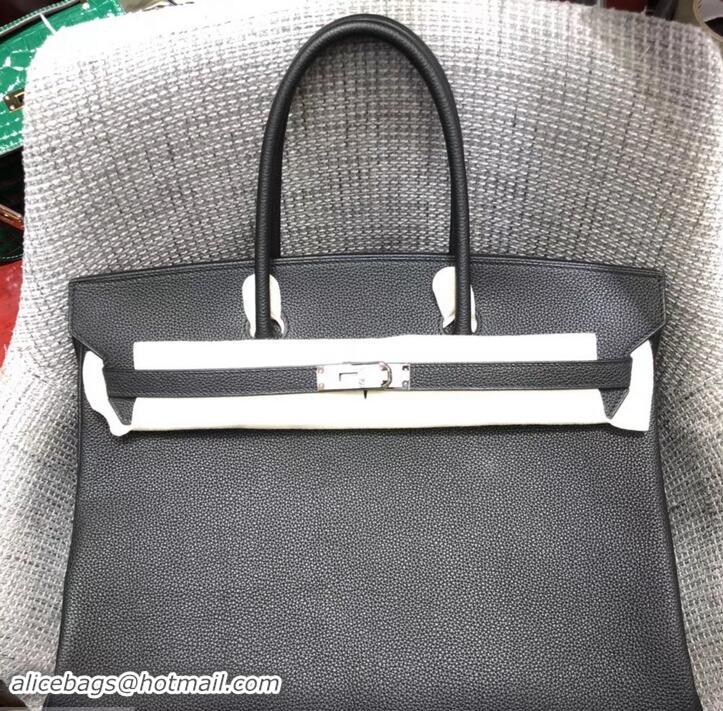 Reasonable Price HERMES BIRKIN 40 BLACK IN ORIGINAL TOGO LEATHER WITH SILVER HARDWARE 601024