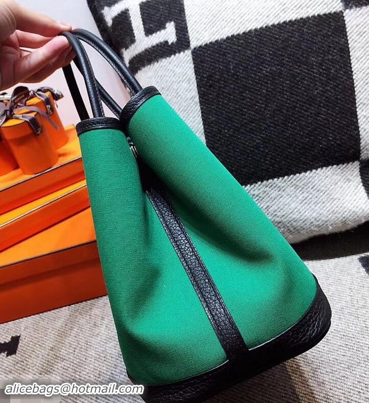 1:1 aaaaa Hermes Canvas Garden Party 36 Bag 601035 Green/Black