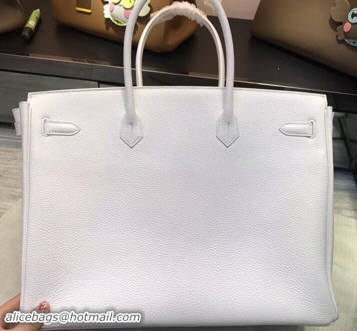 Original Cheap HERMES BIRKIN 40 WHITE IN ORIGINAL TOGO LEATHER 601039