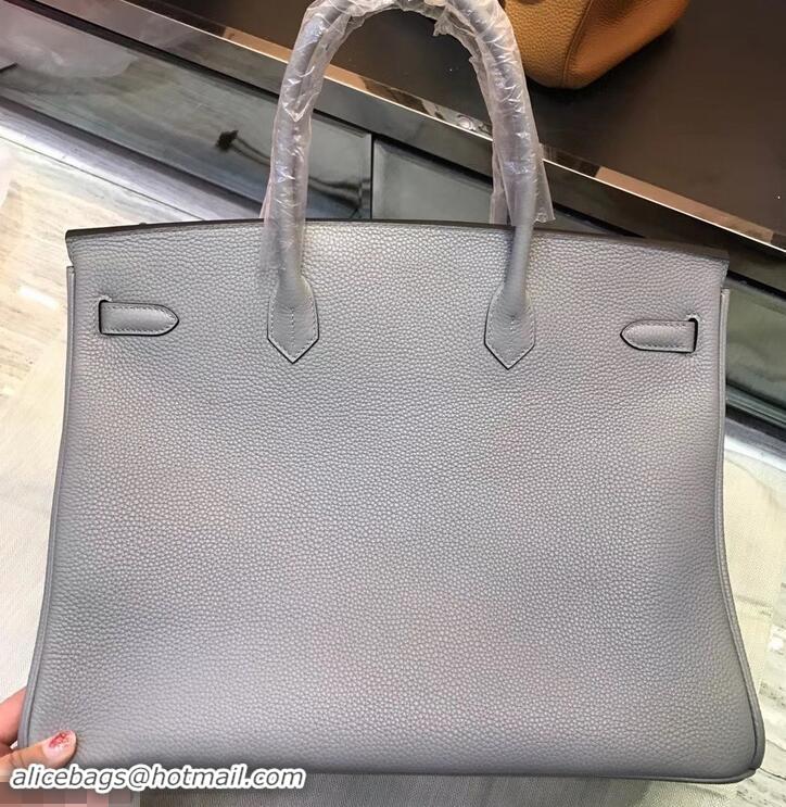 Inexpensive HERMES BIRKIN 40 blue lin IN ORIGINAL TOGO LEATHER 601040