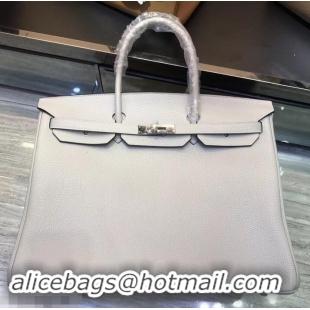 Fashion HERMES BIRKIN 40 PEARL GRAY IN ORIGINAL TOGO LEATHER 601041