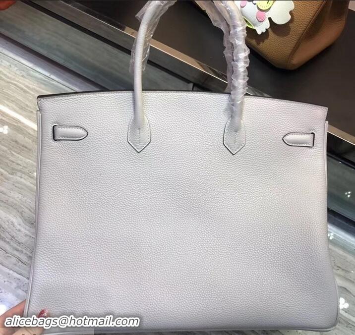 Fashion HERMES BIRKIN 40 PEARL GRAY IN ORIGINAL TOGO LEATHER 601041