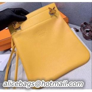 Sumptuous Hermes Aline Mini Bag in Swift Calfskin 601038 Yellow