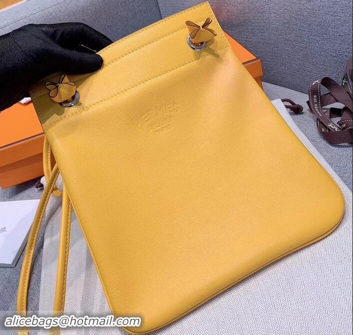 Sumptuous Hermes Aline Mini Bag in Swift Calfskin 601038 Yellow