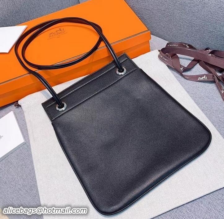 Top Grade Hermes Aline Mini Bag in Swift Calfskin 601038 Black