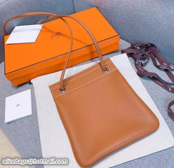 Popular Style Hermes Aline Mini Bag in Swift Calfskin 601038 Brown