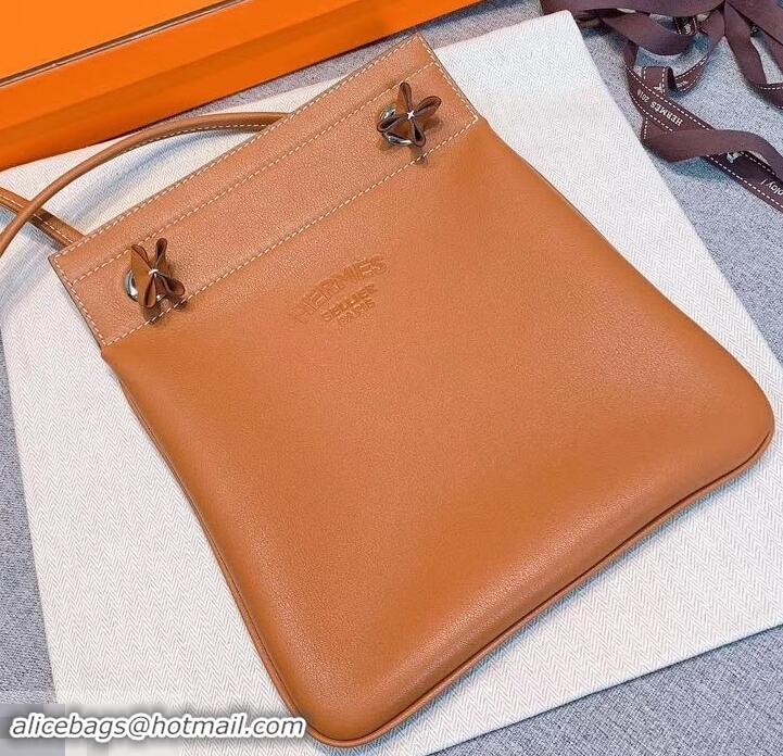 Popular Style Hermes Aline Mini Bag in Swift Calfskin 601038 Brown