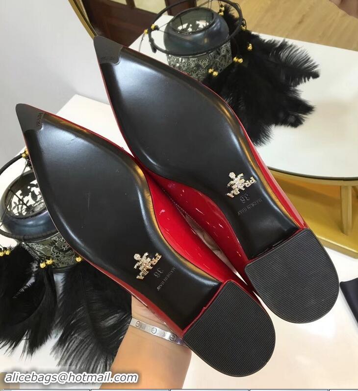 Spot Bulk Prada Ballerinas Flats P93713 Red with Bow 2019