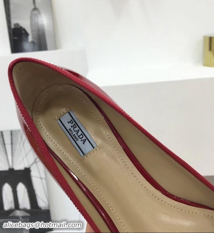 Spot Bulk Prada Ballerinas Flats P93713 Red with Bow 2019