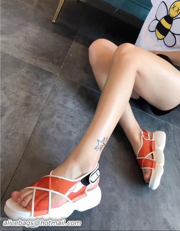 Buy Faux Prada Cloudbust PVC Sandals P94401 Orange 2019