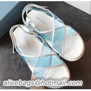 Inexpensive Prada Cloudbust PVC Sandals P94401 Turquoise 2019