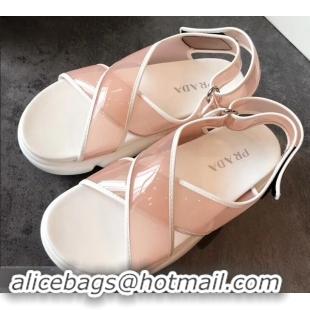 Reproduction Prada Cloudbust PVC Sandals P94401 Nude Pink 2019