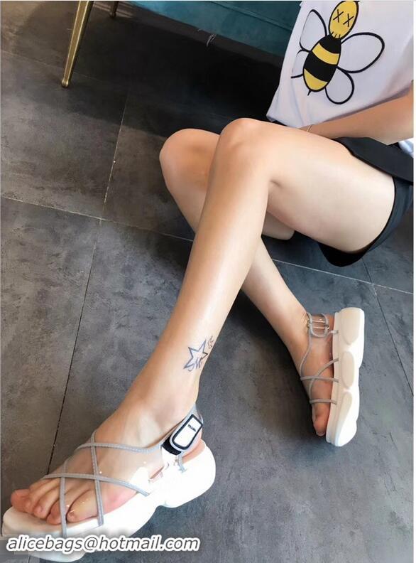 Duplicate Prada Cloudbust PVC Sandals P94401 Gray 2019