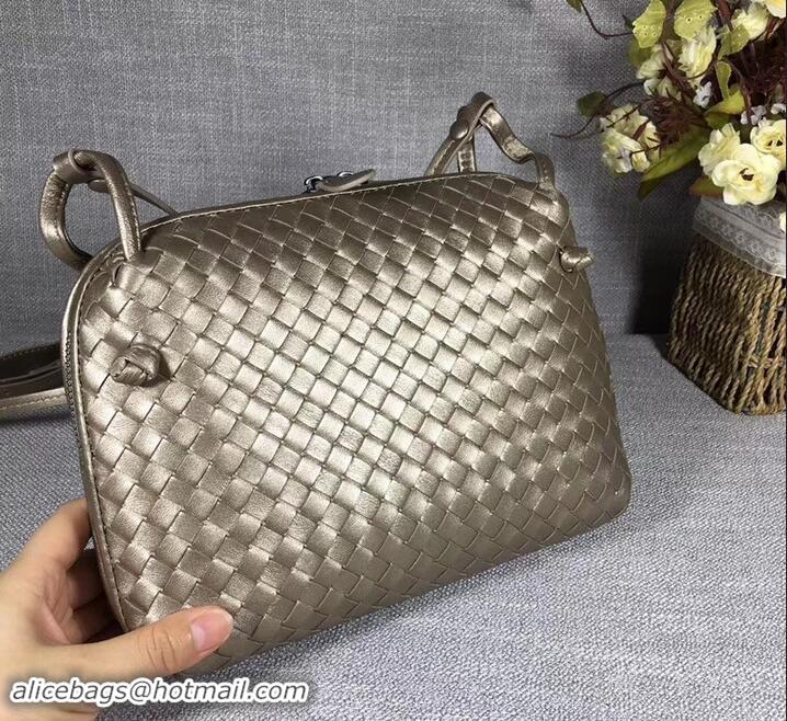 Affordable Price Bottega Veneta Intrecciato Nappa Leather Nodini Cross-body Bag 612011 Gold 2019