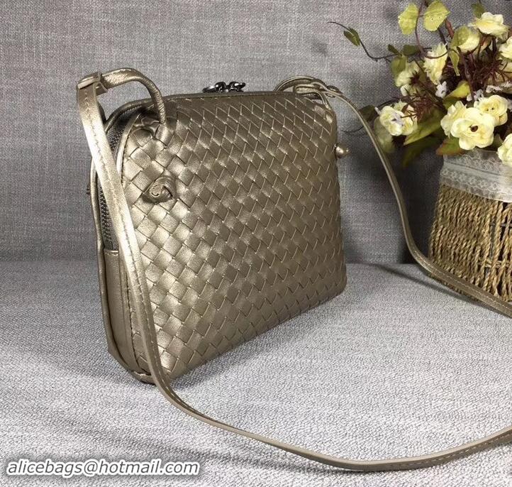 Affordable Price Bottega Veneta Intrecciato Nappa Leather Nodini Cross-body Bag 612011 Gold 2019