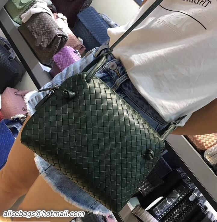 Grade Design Bottega Veneta Intrecciato Nappa Leather Nodini Cross-body Bag 612011 Dark Green 2019