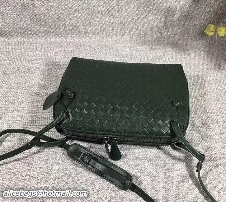 Grade Design Bottega Veneta Intrecciato Nappa Leather Nodini Cross-body Bag 612011 Dark Green 2019