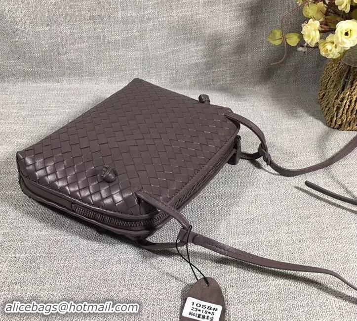 Top Grade Bottega Veneta Intrecciato Nappa Leather Nodini Cross-body Bag 612011 Lavender 2019