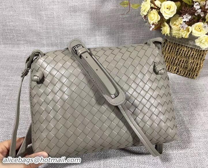 Good Quality Bottega Veneta Intrecciato Nappa Leather Nodini Cross-body Bag 612011 Light Gray 2019