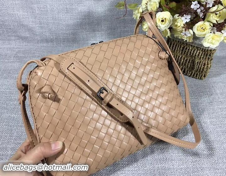 Unique Style Bottega Veneta Intrecciato Nappa Leather Nodini Cross-body Bag 612011 Apricot 2019